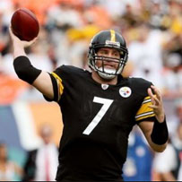 Ben in action against the Dolphins.
