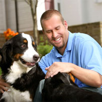 Ben with his own dogs. Photo is courtesy of Duane Rieder Photography. 