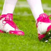 Ben wears pink shoes as part of the NFL's  support of Breast Cancer Awareness Month.
