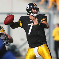 Ben in action against the Vikings today.