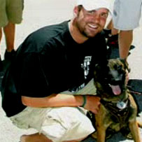 Ben poses with Spike. Taken from the tribute video to Ben for purchasing Spike to replace Flip, who was killed in Ben's hometown of Findlay Ohio. The video was made by Dan Harmon, Doug Marshall, Brad and Bryon Deeter.
