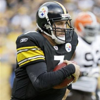 Ben scrambles during the October 18th game against the Browns.