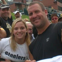 Alyssa poses with Ben. Please do not use or copy her photo without her permission.