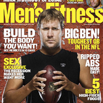Men's Fitness, 2009. Cover photo by Ian Spanier.